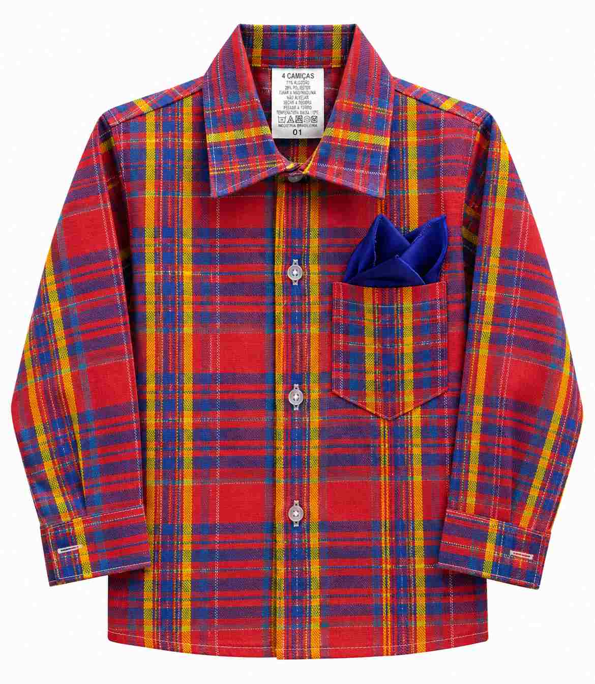 CAMISA JUNINA XADREZ BEBE REF 421